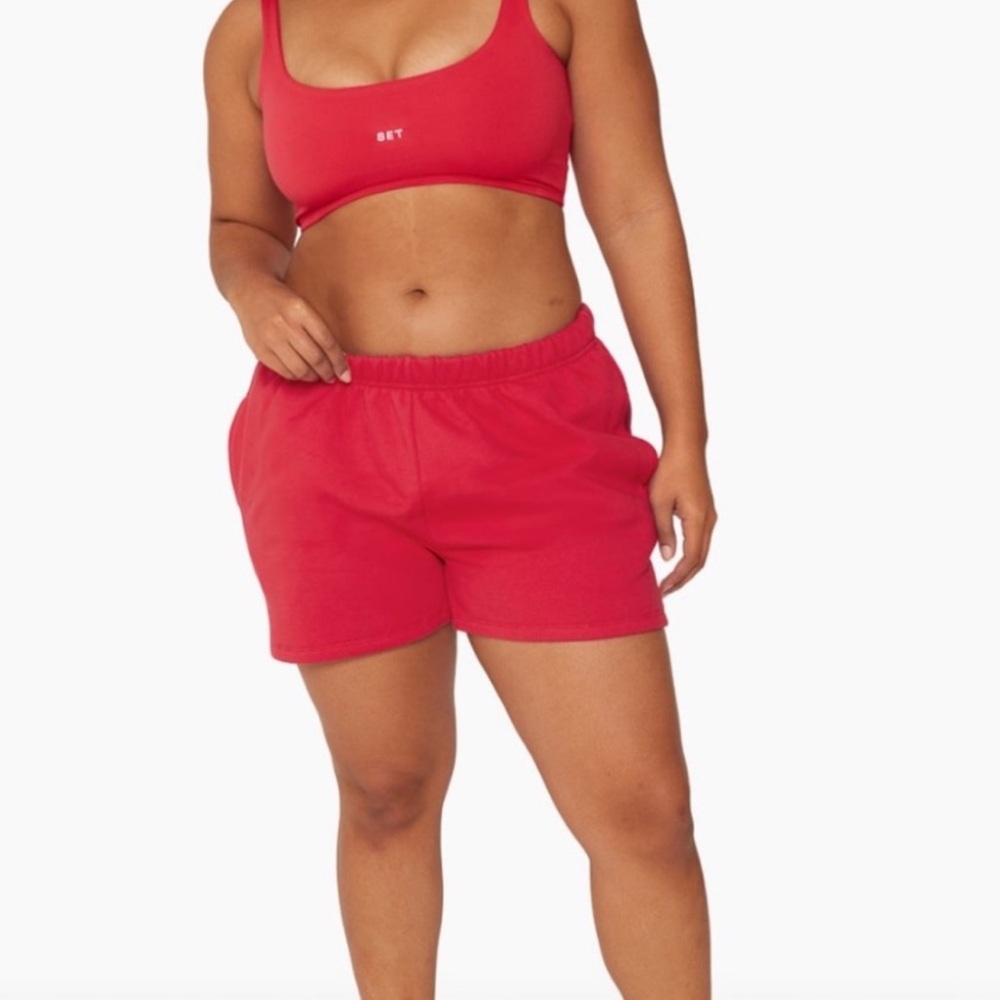 SET Active Red Sweat Shorts - Picture 3 of 4